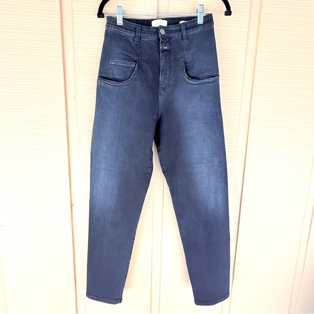 Closed Jeans High Waist Girlfriend Black Pedal Drum Denim Pants 26 2 S